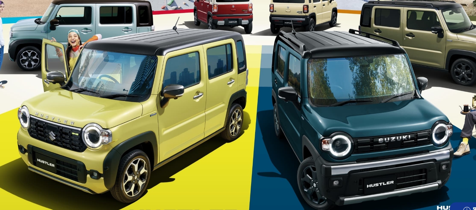 スズキ新型ハスラーの標準モデルとタフワイルドを並べた外観比較